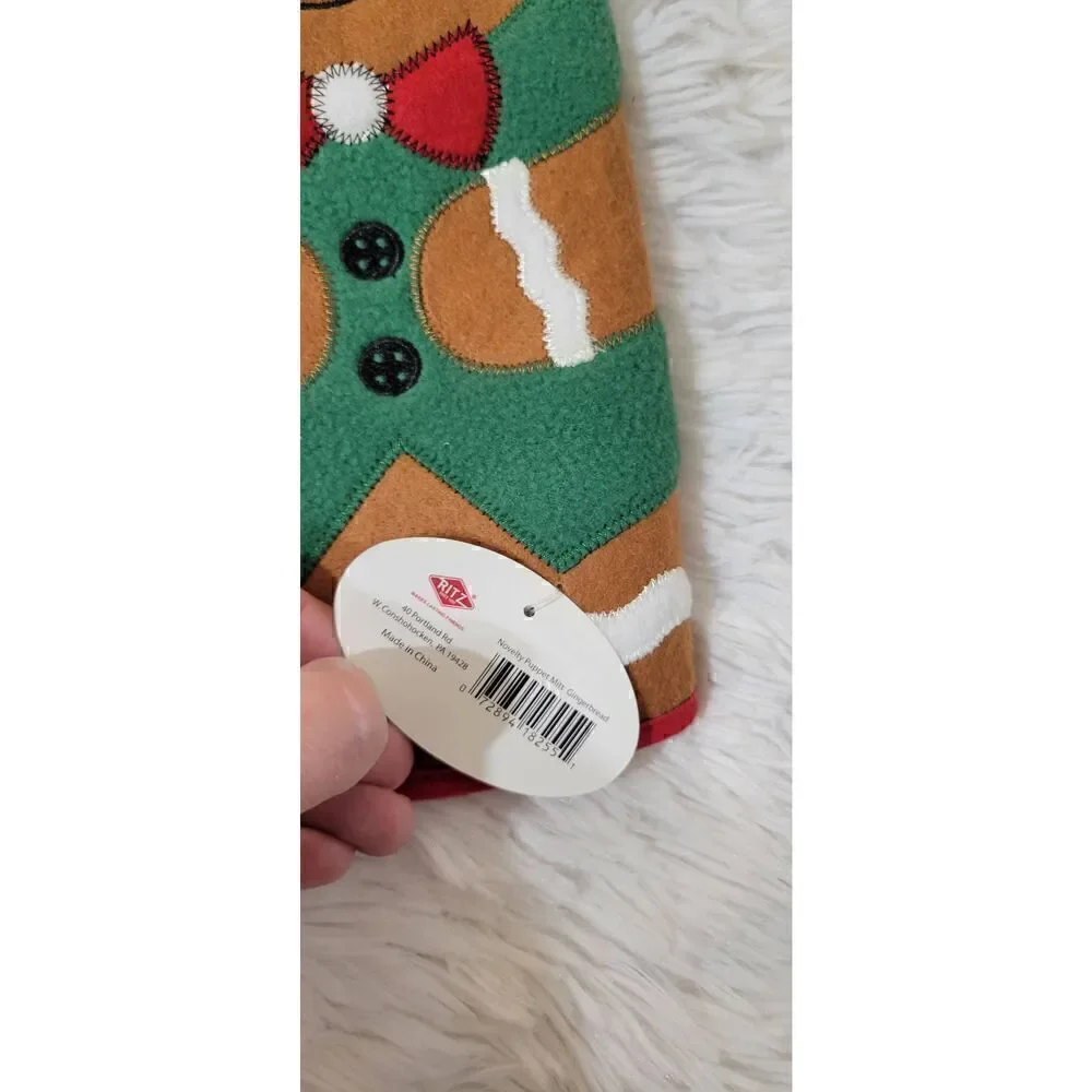 Ritz Festive Home Thumb Mitt Oven Mitt Gingerbread New Holiday Kitchen Gift